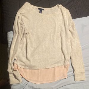 The Gap Small cream and pink sweater